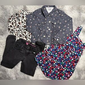 Garanimals Floral Button Down Shirt - Blue and White